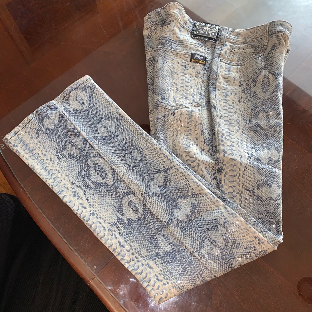 Snakeskin jeans